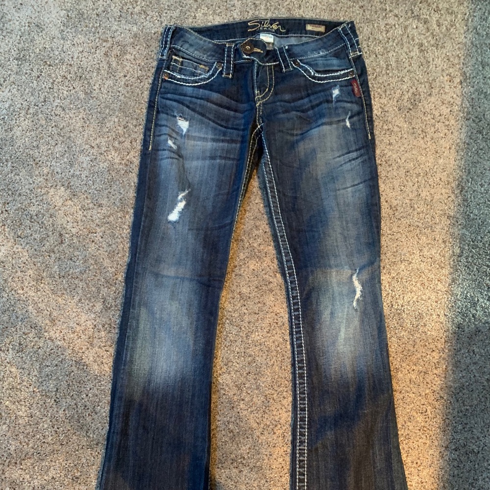 Silver size 26w 33L jeans